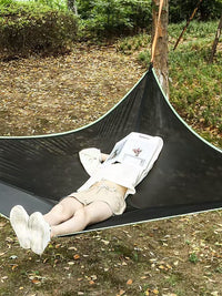 Outdoor Camping Triangle Hammock Anti-rollover Multi-person Park Suspended Breathable Tree Tent