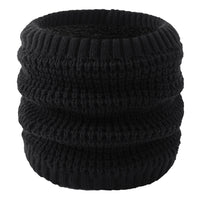 Unisex Fleece Lined Knit Neck Warmer Scarf for Winter Outdoor Activities
