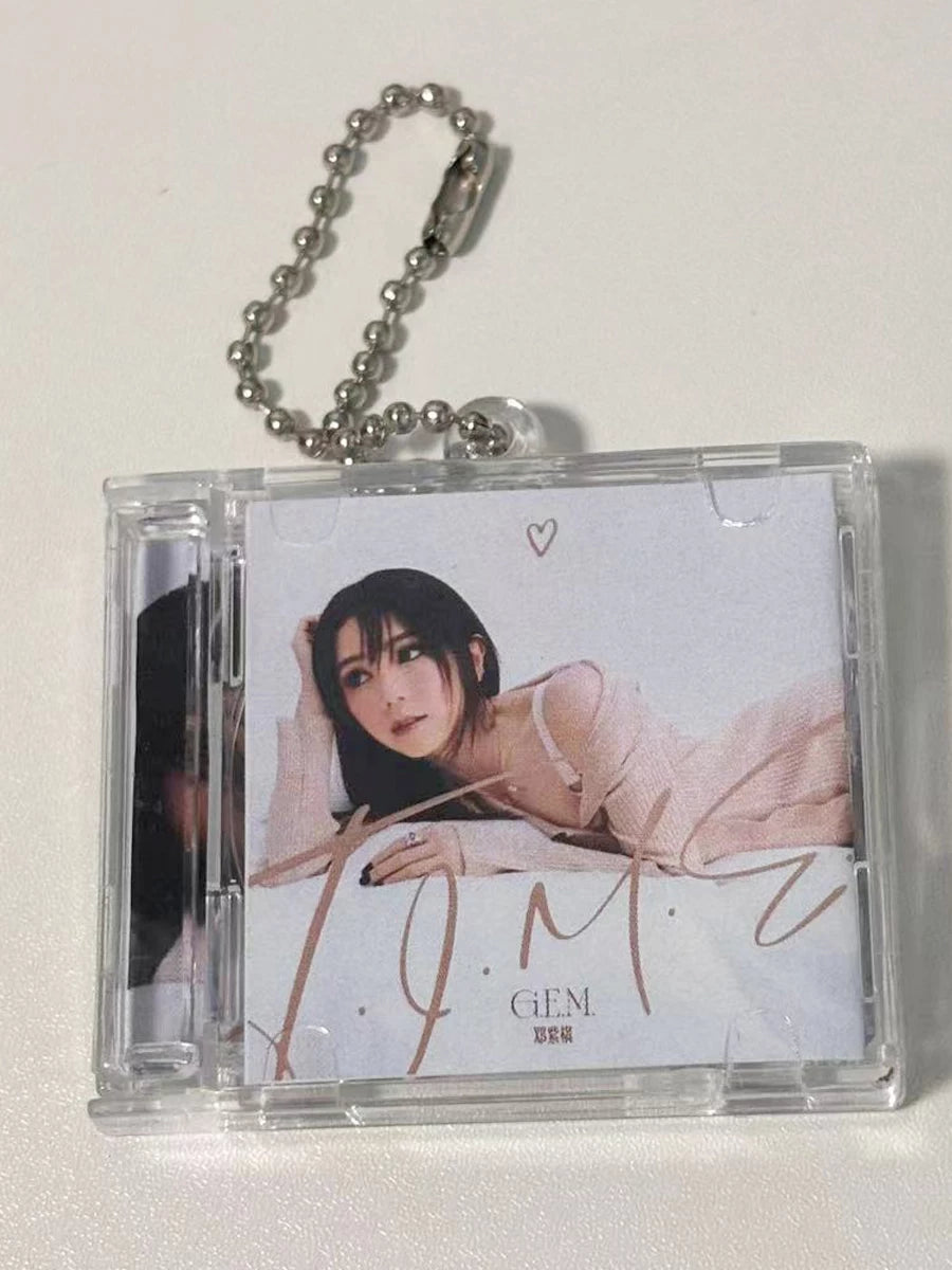 G.E.M. Mini Album CD NFC Keychain Pendant for Fans, Creative Backpack Gift