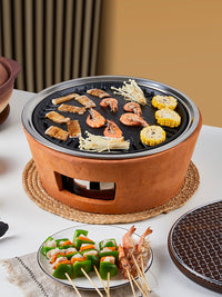 Korean Style Charcoal BBQ Grill for Home and Outdoor Camping