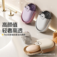 Portable Travel Soap Dish with Lid and Drain, Mini Sealed Soap Box for Bar Soap