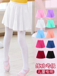 Girls' Chiffon Ballet Dance Skirt with Tie-Waist or Elastic Band for Performance & Practice