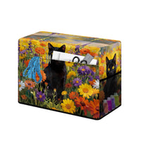 Sewing Machine Dust Cover with Cute Cat Pattern and Storage Pockets