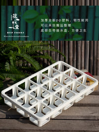 Thickened Square Plastic Succulent Planter with 15-Cell Drip Tray for Seedling Propagation