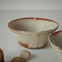 Wanzao Izan Pottery Japanese Wabi-Sabi Style Mountain Dove Glaze Hand-Brushed Small Dessert Bowl