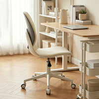 Ergonomic Home Office Chair with Adjustable Height and Silent Wheels for Study, Living Room, or Vanity