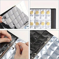 Coin Collection Album with 480 Grids, Loose-Leaf Commemorative Coin Holder for Badges and Stamps