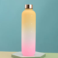 Fashionable 1000ml Simple Space Cup PC Single Color with Time Scale Portable Water Bottle