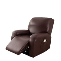 Recliner Sofa Cover Stretch Leather Waterproof Dustproof Slipcover for Single/Double/Triple Seater