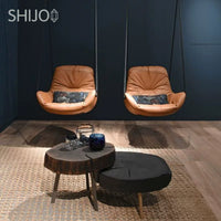 Modern Minimalist Art Hanging Chair for Home Balcony Indoor Swing Basket Single Villa Showroom Designer Hanging Chair