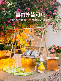 Purple Leaf Wisteria Swing Outdoor Courtyard Hammock Garden Balcony Home Swing Chair Hanging Chair
