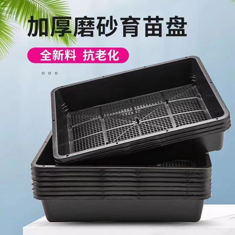 Seedling Tray Thickened Plastic Frosted Sprouting Tray for Microgreens Succulents