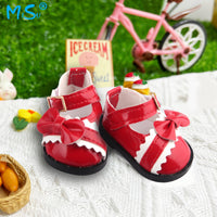 5.5cm Cotton Doll Shoes with Bowknot Lace for 14-inch Dolls