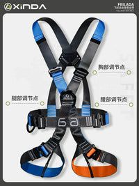 Xinda Full Body Climbing Harness for Adults and Children, Via Ferrata and Adventure Park Safety Gear