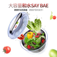 Manual Salad Spinner and Vegetable Dryer for Kitchen