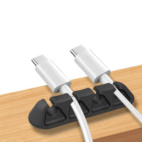 Self-Adhesive Silicone Cable Organizer Clips for Desk