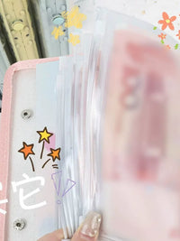 Japanese Style Cash Savings Binder with Zipper Pockets for Bills and Coins, A6 Budget Planner Organizer for Kids and Adults