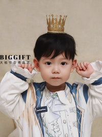 BIGGIFT Baby First Birthday Crown Hat for Kids and Adults - Prince/Princess Photo Prop Headwear