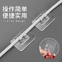 Self-Adhesive Cable Clips for Wall Mounting, No-Drill Wire Organizer and Fixer