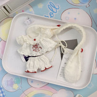 Doll Clothes Set for Cotton Dolls - Sweet Strawberry Rabbit Plush Outfits