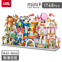 LOZ Mini Street View Building Blocks Set - Sushi Hotpot Japanese Restaurant Shop Toy Gift