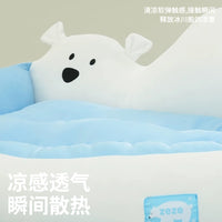 ZEZE Arctic Bear Cooling Pet Bed Mat Washable for Dogs