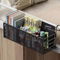 Bedside Hanging Storage Basket for Dorm Room - No-Drill Organizer Shelf