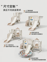 Habitree Kids Indoor Slide and Swing Set with Climbing Frame and Drawing Board