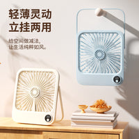 Portable USB Desk Fan with Aromatherapy, Foldable and Wall-Mountable for Office and Dorm