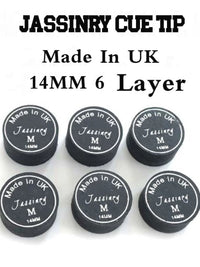 Jassinry 6-Layer Pressed Leather Billiard Cue Tip for Pool and Snooker