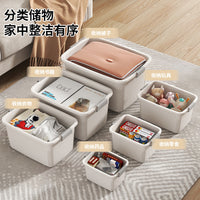 Thickened Household Storage Box with Lid, Large Plastic Organizer for Sundries and Toys, Multi-size