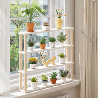 Multi-Tier Narrow Plant Stand for Windowsill Balcony Indoor Outdoor Planter Display Shelf