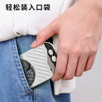 2026 New Semiconductor Cooling Foldable Mini Fan USB Rechargeable Handheld Portable Desktop Neck Fan