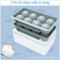 Large Sphere Ice Cube Tray with Lid for Whiskey and Cocktails, Food-Grade Silicone