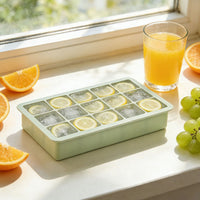 8-Grid Silicone Ice Cube Tray Large Whiskey Ice Mold Home Ice Maker Food Grade Square Complementary Food Box with Lid