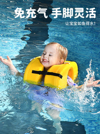 Baby Non-Inflatable Swimming Ring for 3-6 Year Olds, Anti-Flip Shoulder Float