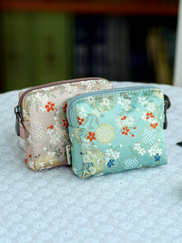 Mini Portable Fabric Coin Purse with Card Holder for Women
