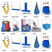 Kids' Sensory Training Wooden Rope Ladder & Swing Set for Early Education & Fitness