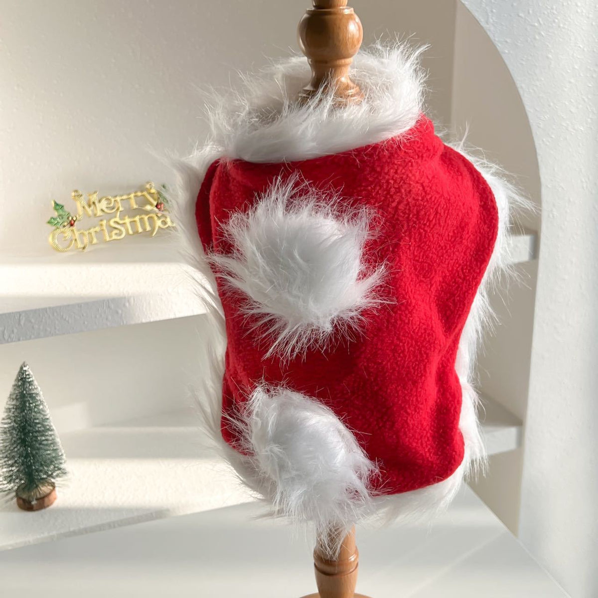 Pet Christmas Bell Cloak Warm Winter Cape for Small Dogs