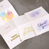 Creative Hot Stamping Greeting Cards for Birthdays and Gifts
