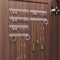 Wall-Mounted Mini Hook Rack for Necklaces & Accessories, No-Drill Entryway Organizer