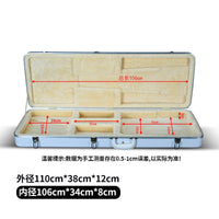 Electric Guitar Hardshell Case, Waterproof ABS, Double Shoulder Straps, Plush Lined, Pressure Resistant, White
