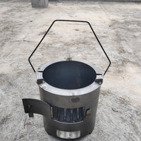 Outdoor Multi-functional Wood Burning Stove for Tea, Heating, Cooking, BBQ, and Camping