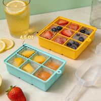 Silicone Ice Cube Tray with Lid, Food-Grade Whiskey Ice Maker, Large Square 69-Grid Ice Mold for Home Use