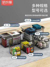 Clear Plastic Storage Box with Lid and Wheels for Home Organization