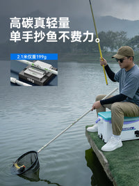 Yuzhiyuan Carbon Fiber Fishing Landing Net with Telescopic Pole