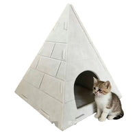 Felt Pyramid Cat Bed, Detachable Washable Pet Sleeping House, Modern Home Style