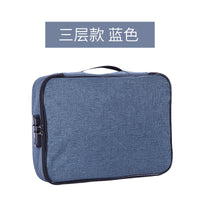 Multi-layer Document Organizer Bag with Lock for Travel and Home