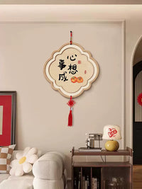 New Chinese Style Wall Decor Painting with Tassel for Living Room TV Background Entrance