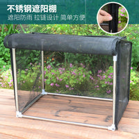 Outdoor Mini Greenhouse with Stainless Steel Frame and Zippered Cover for Plants